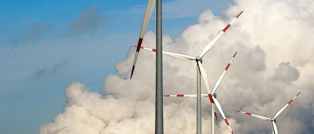 Platzmangel. Um seine Klimaziele erreichen zu können, muss Brandenburg die Fläche für Windkraftanlagen verdoppeln. 2020 sollen erneuerbare Energeien rund 20 Prozent am Gesamtverbrauch im Land ausmachen.