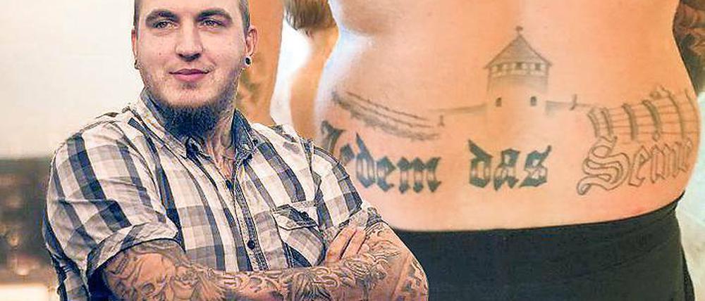 Corpus delicti. Gegen NPD-Funktionär Marcel Zech wird wegen seines Tattoos ermittelt.