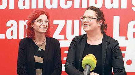 Neue Spitzen. Diana Golze (l.) und Anja Mayer sollen die Linke führen.