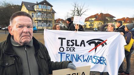 Am Wochenende demonstrierten Anwohner gegen die geplante Fabrik. Es gab aber auch eine Pro-Tesla-Demo.