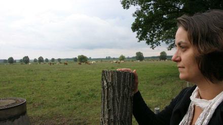 Noch grün. Auf dieser Weide in der Nähe von Kathrin Voigts Haus will der Investor eine Hähnchenmastanlage bauen.