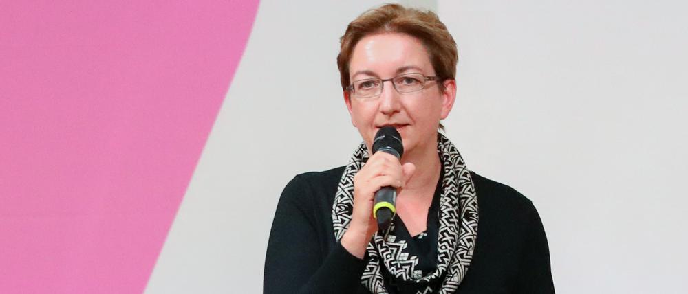 Klara Geywitz (SPD) bewirbt sich mit Bundesfinanzminister Scholz für den SPD-Parteivorsitz vor.