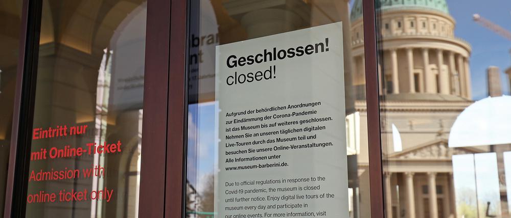 Wegen des Infektionsgeschehens mussten Museen wie das Barberini in Potsdam erneut schließen. 