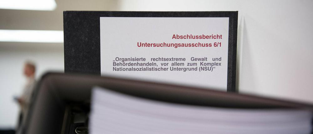 Der Abschlussbericht des NSU-Untersuchungsausschuss des Brandenburger Landtags.