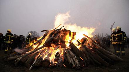 Hohe Waldbrandgefahr: Einige Osterfeuer in Brandenburg wurden bereits abgesagt.