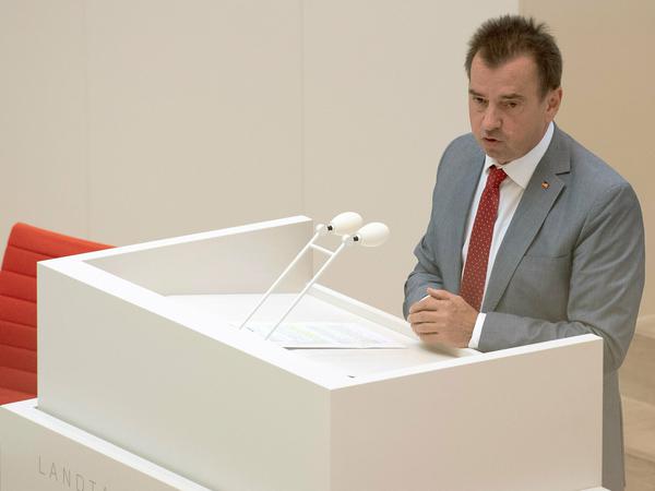CDU-Landtagsabgeordneter Frank Bommert im brandenburgischen Landtag.