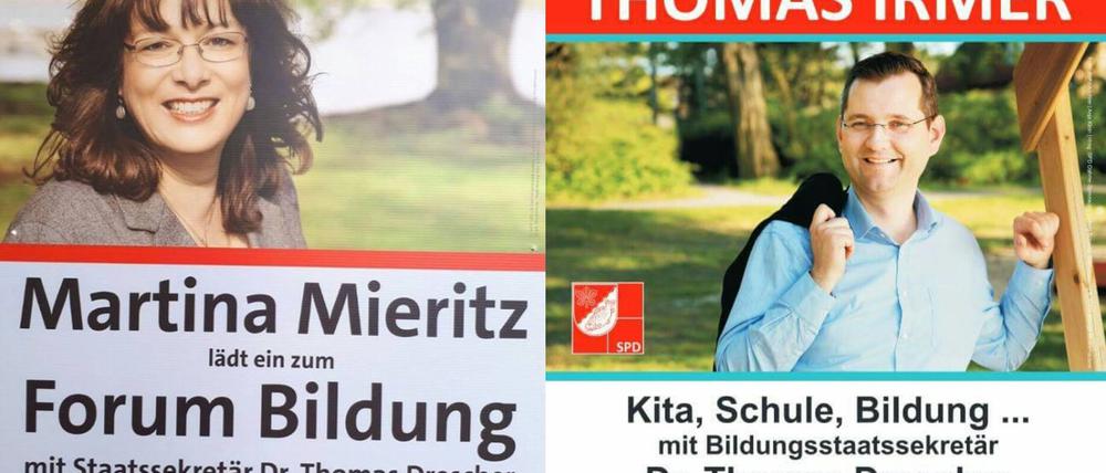 So warben SPD-Bürgermeisterkandidaten für Wahlkampfveranstaltungen mit Bildungsstaatssekretär Drescher.