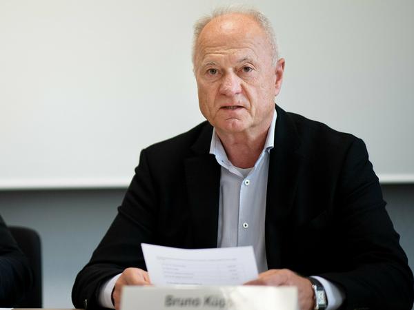 Bruno Küpper, Landeswahlleiter von Brandenburg, stellte am 13. September 2019 das endgültige Ergebnis der Landtagswahl 2019 in Brandenburg vor.