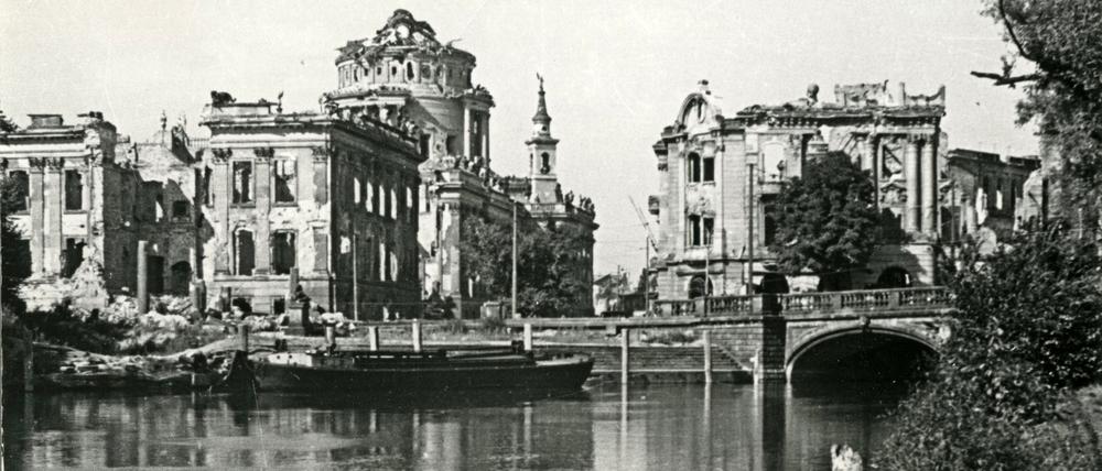 Blick auf die zerstörte Potsdamer Mitte.