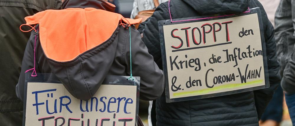 In Brandenburg nimmt die Zahl der Demonstrierenden ab (Archivbild).