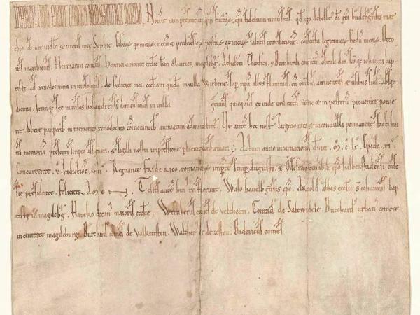 Auch diese Urkunde aus dem Jahr 1160 steht nun online.