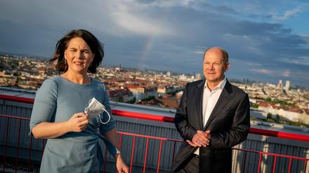 Annalena Baerbock und Olaf Scholz wollen beide ins Kanzleramt und den Potsdamer Wahlkreis gewinnen. 