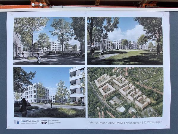 Die Pläne der kommunalen Pro Potsdam für das neue Quartier am Tramdepot.