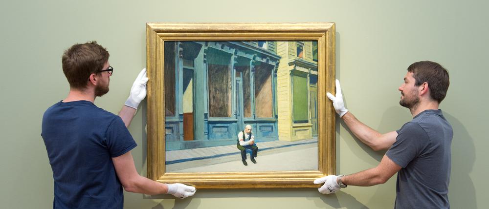 "Sunday, 1926" des US-amerikanischen Künstlers Edward Hopper ist in der neuen Ausstellung im Museum Barberini zu sehen.