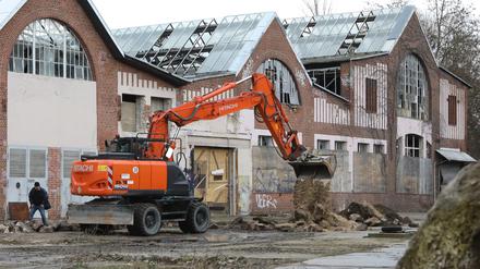 So sah der Baustart auf dem Gelände des ehemaligen RAW (Reichsbahnausbesserungswerk) in Potsdam aus.