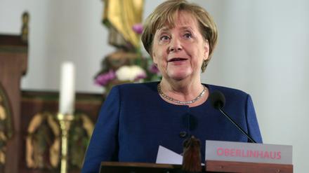 Angela Merkel war zu Besuch im Oberlinhaus in Potsdam-Babelsberg.