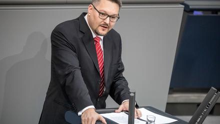 Stefan Keuter (AfD) bei einem Auftritt im Bundestag im März 2018. 
