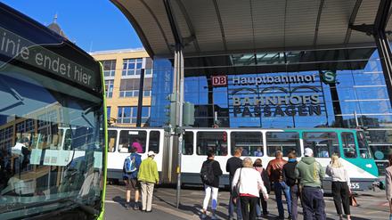 Am Hauptbahnhof soll der Straßenbahnverkehr unterbrochen werden.