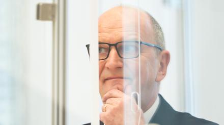 Brandenburg Ministerpräsident Dietmar Woidke (SPD) am Mittwoch im Landtag.