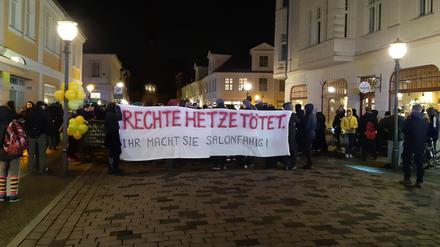 Demonstration gegen rechten Terror nach dem Anschlag von Hanau in Potsdam am 20.Februar 2020