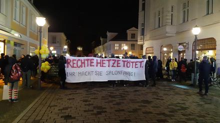Demonstration gegen rechten Terror nach dem Anschlag von Hanau in Potsdam.