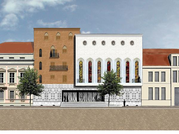 Der von den jüdischen Gemeinden favorisierte Entwurf für eine Synagoge in Potsdam.