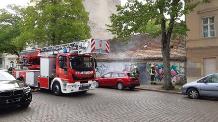 Die Feuerwehr rückte in die Lennéstraße aus. 