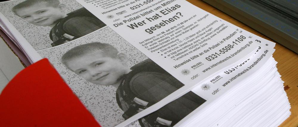 Wo ist Elias? Der sechsjährige Junge aus Potsdam ist seit dem 8. Juli verschwunden.
