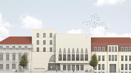 Der jüngste Entwurf des Architekten Haberland für die Synagoge in Potsdam.