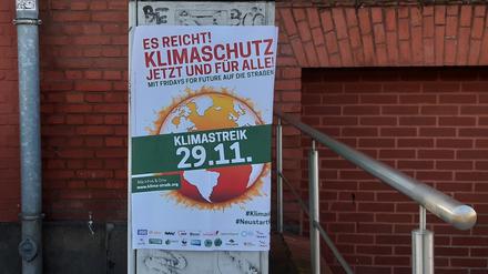 Ankündigung des heutigen Klimastreiks in Potsdam.