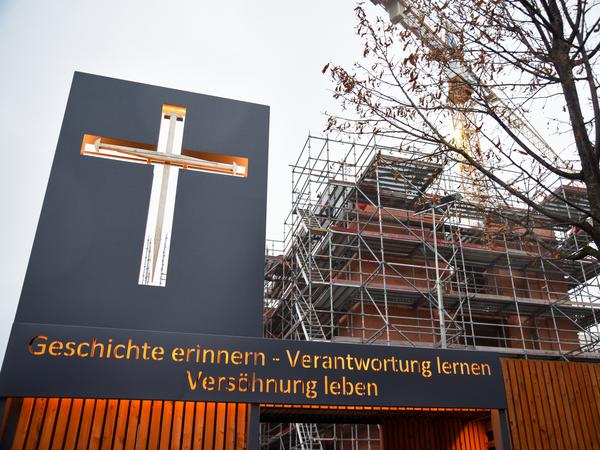 Die Garnisonkirchturm-Baustelle.