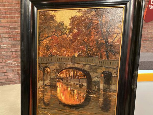 Das Gemälde Kellertorbrücke von Max Koch wurde bei der ZDF-Sendung „Bares für Rares“ angeboten. Der Förderverein des Potsdam Museums hat es sich gesichert.