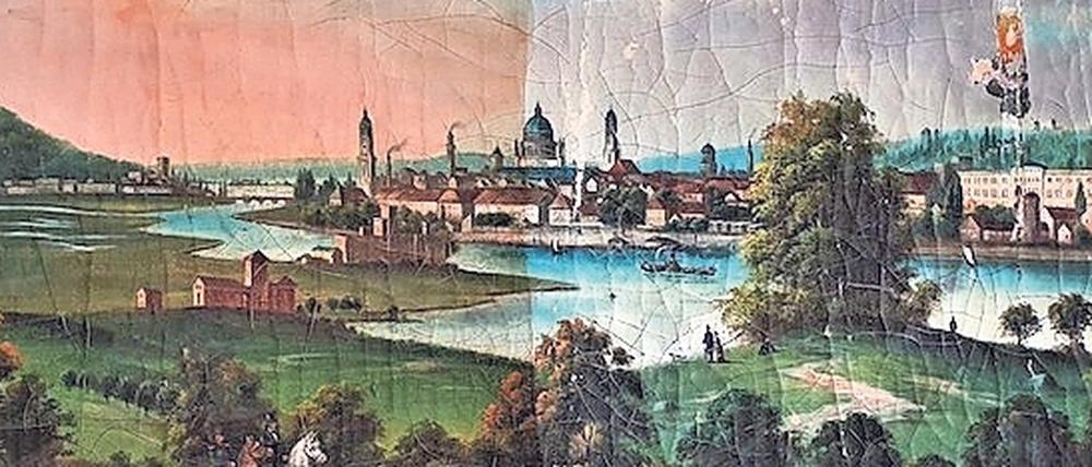 Neu erworben. Das Potsdam-Gemälde, das die Stadt um 1860 zeigt.
