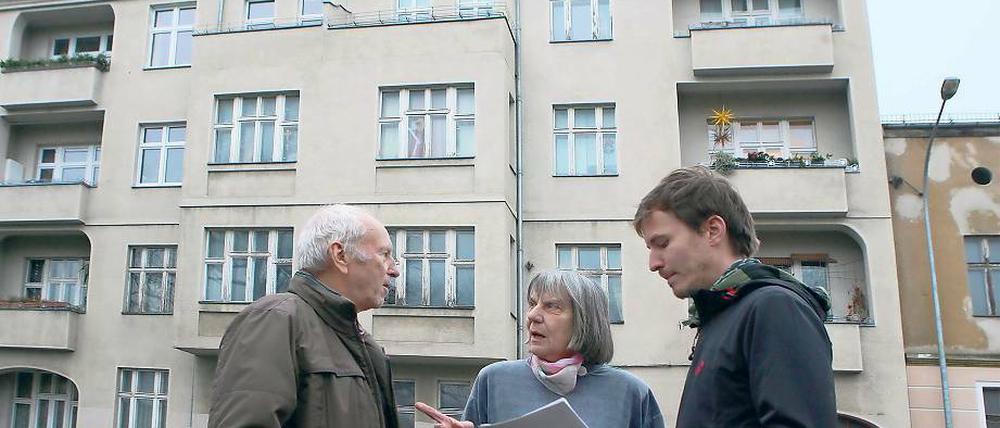 Wehrhafte Mieter: Klaus Prenzlow, Ursula Pahner und Simon Wohlfahrt.