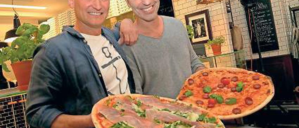 Eine Pizza in der L’Osteria in Potsdam reicht locker für zwei.