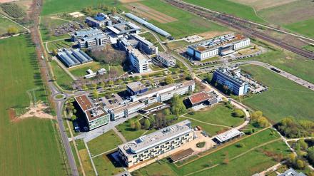 Platz für Neues. Links und rechts der Straße Am Mühlenberg durch den Wissenschaftspark Golm ist noch Platz. In den kommenden Jahren sollen neue Gewerbe- und Laborgebäude entstehen – auch direkt am Bahndamm.