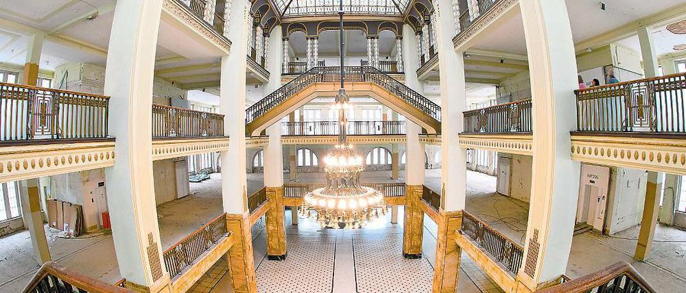 Kulisse. Das Görlitzer Kaufhaus ist Teil des Films „Grand Budapest Hotel“.