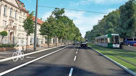 Auf der Heinrich-Mann-Allee soll sich laut den Plänen der Stadt einiges ändern.