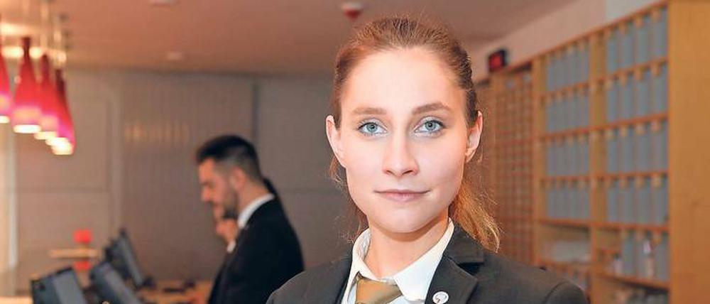 Angekommen. Aleksandra Szefer ist Auszubildende im Kongresshotel Potsdam. Aus dem polnischen Stettin kam sie 2014 in die Willkommensklasse in der DaVinci-Schule.