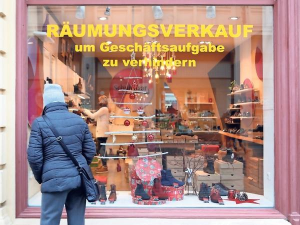 Händler sind in Schwierigkeiten - vor allem auf der Brandenburger Straße in der Potsdamer Innenstadt.