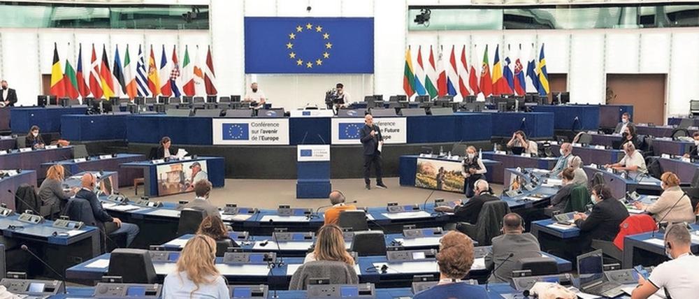 Die Vorschläge der „Konferenz zur Zukunft Europas“ sollen abschließend unter anderem dem Europaparlament vorgelegt werden.