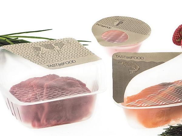 Die Verpackung von "Tast(e) Food" soll sich geometrisch verformen, wenn Lebensmittel verdorben sind.