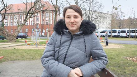 Besorgt. Olha Marushchak ist mit ihrer vierjährigen Tochter und ihrem Ehemann in Potsdam in Sicherheit.
