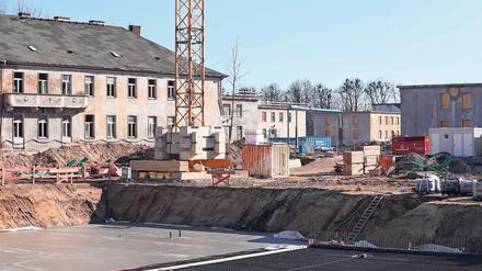 Schulstart 2024. Die Bodenplatte für eine Grundschule im neuen Stadtteil Krampnitz ist fertig.