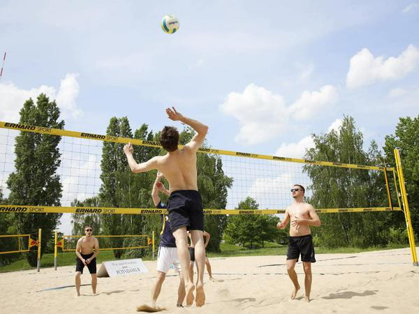 Es wird für die Volleyballanlage nach einer kleineren Alternativfläche ohne kommerzielle Angebote gesucht. 