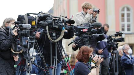 Zahlreiche Kameras sind derzeit auf Potsdam und den Promiwahlkreis gerichtet. 