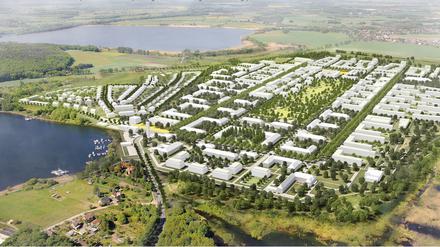 In Krampnitz im Norden Potsdams soll ein neuer Stadtteil für mehr als 10.000 Bewohner entstehen.