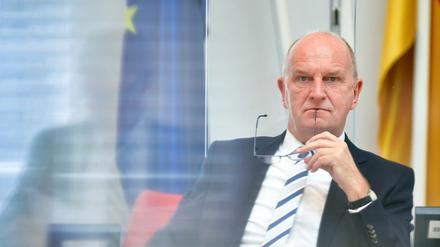 Ministerpräsident Dietmar Woidke (SPD) am Mittwoch während der Landtagssitzung.