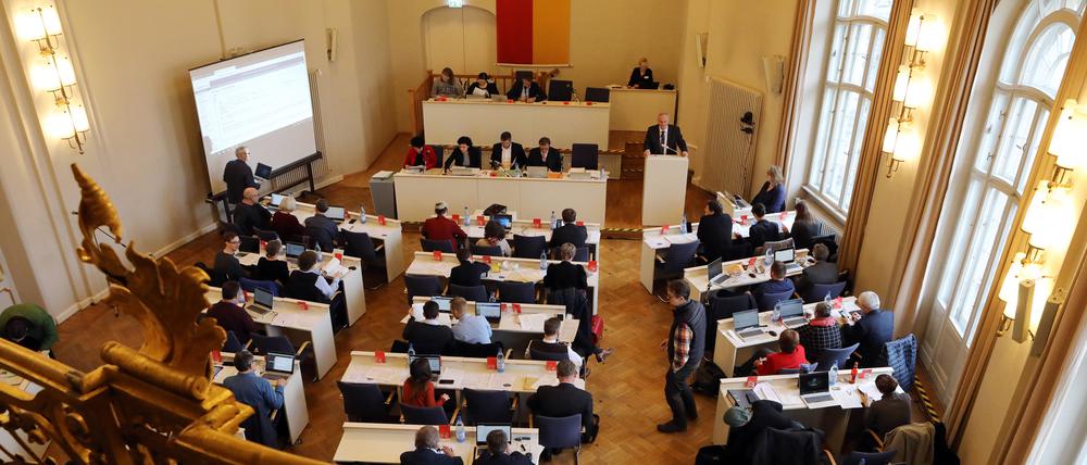 Am Mittwoch tagten die Stadtverordneten ein letztes mal im Plenarsaal im Rathaus Potsdam.