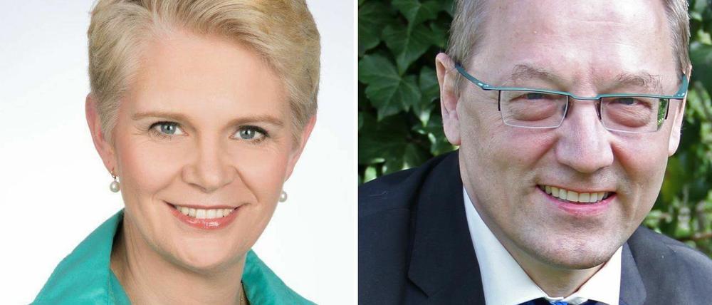 Sie wollen das Direktmandat im Potsdamer Wahlkreis 61 für den Bundestag: Die CDU-Politiker Saskia Ludwig und Gregor Ryssel.